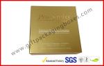 Customized Embossed Logo Golden Paper Rigid Gift Packaging Boxes for USB