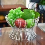 25*22*16CM Laser Engraving Logo Black Baking European Iron Art Fruit Basket