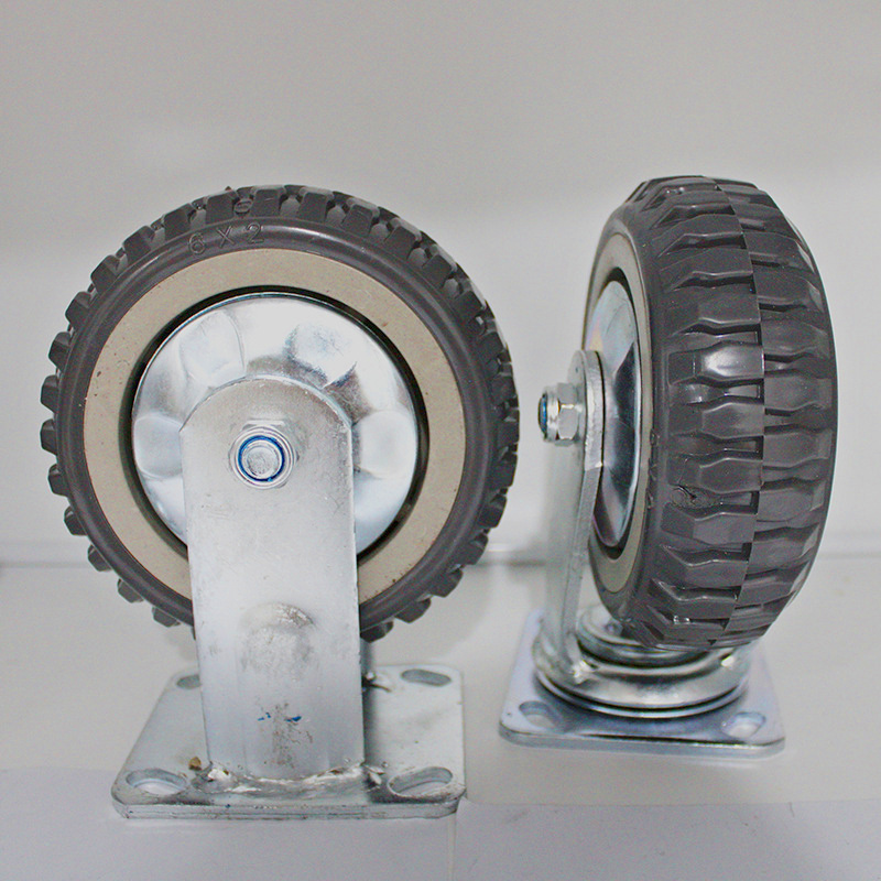4inch 5inch 6inch 8inch 350kg Heavy Duty Grey Rubber Free Castor Wheel