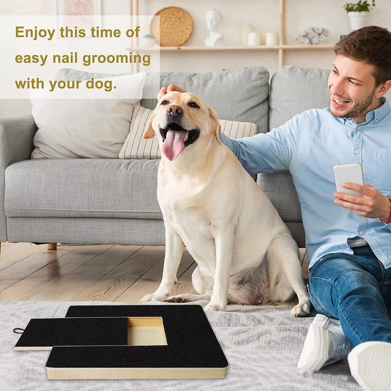 Pet Treat Trimmer Wooden Dog Nail Scratch Board for Indoor and Outdoor Space