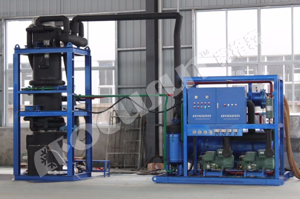 Focusun Delivers 10T/24hr Food-Grade Tube Ice Machine for Retail Market in Shanghai