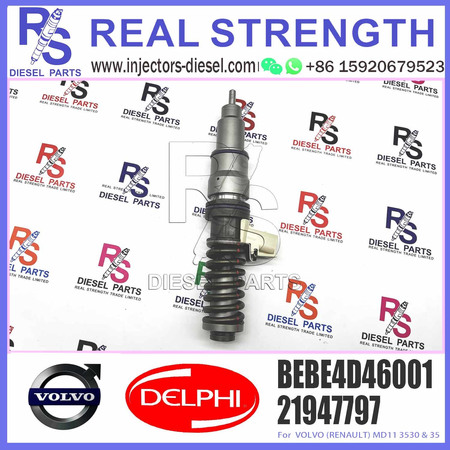 Diesel Fuel Injector 20747787 BEBE4D12201 BEBE4D42001 BEBE4D46001 With Nozzle 9.5 MM BORE L195PBC