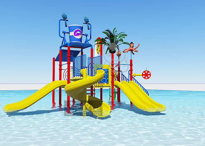 Holiday Villa Kids Water Play Equipment / Adventure Water Park Customized Size