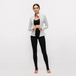 210gsm Digital Printing Gym Running Yoga Womens Sports Jacket With Thumb Holes