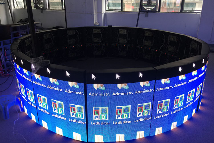 Outdoor Flexible LED Display Screen 4mm Pixel Pitch Multicolor