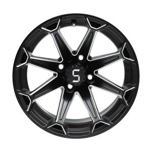 Quality Machined Matte Black Golf Cart Wheels 12 Inch 14 Inch PCD 101.6 wholesale