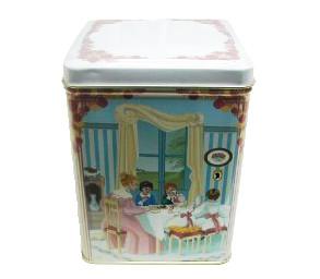 Quality Biscuit Candy Glossy Finishing Airtight Square Tin Can wholesale