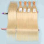 Custom Tangle Free Blond Full Lace Human Hair Wigs 100% Remy Virgin Hair Fringe