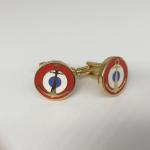 Custom Size Antique Gold Cufflinks , Sleeve Shirt Mens Engraved Cufflinks