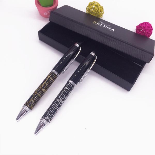 black color metal hotel pen for advertising logo metal ball pen