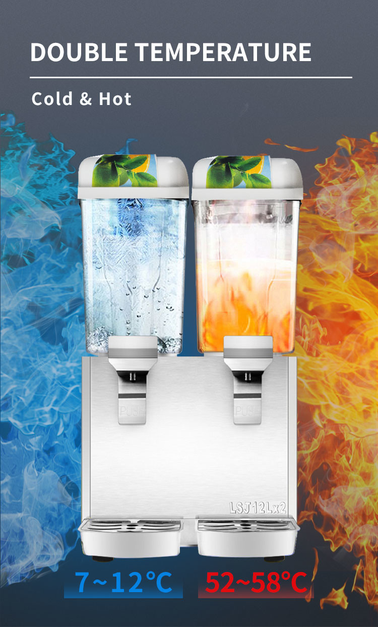 36l 3 Tank Juice Dispenser Stainless Steel Fruit Juice Cooler Machine Portable