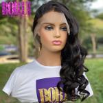 13x6 Loose Wave Human Hair 180% Density Swiss Lace Frontal Wigs