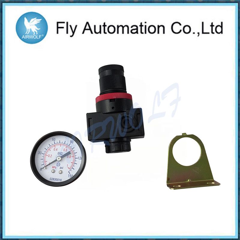 Aluminum Alloy Air Compressor Pressure Regulator Br3000 3 / 8" 0.23kg