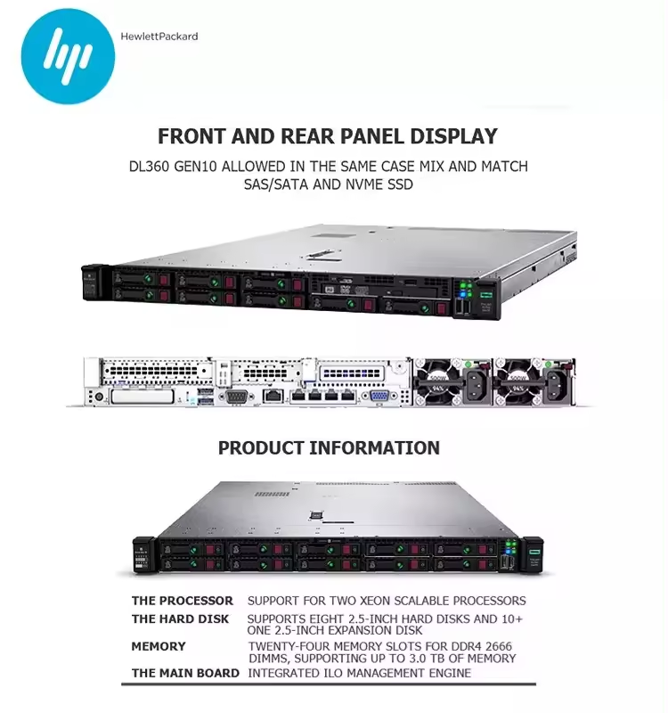 DL360 Gen10 Plus Server with 8SFF /5315Y*2 Processor Main Frequency and 800W*2 Energy