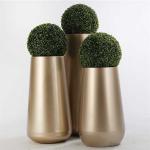 Outdoor stainless steel modular type plant planters and flower pots