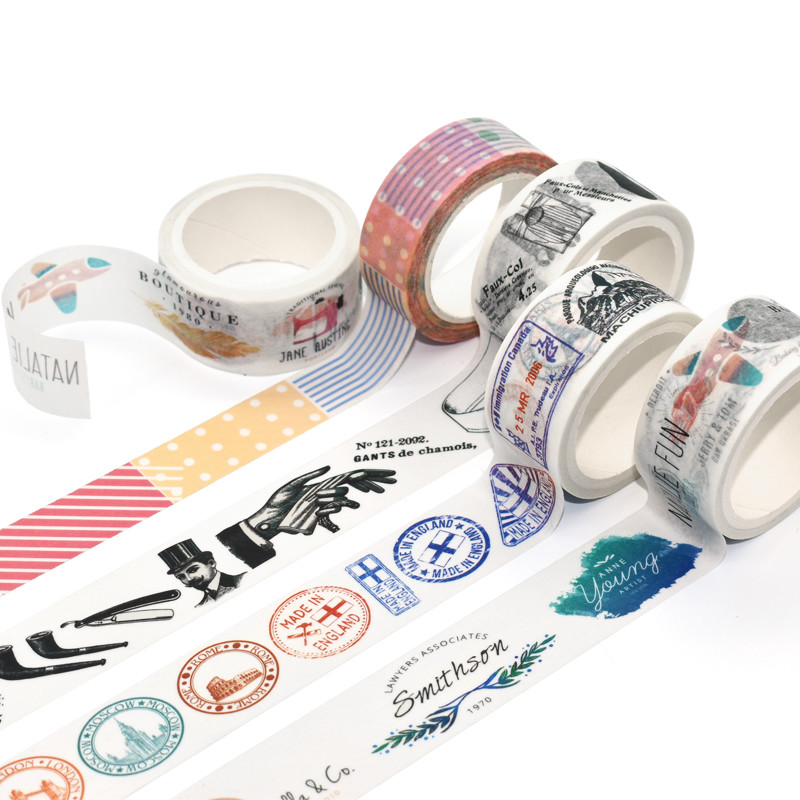 Custom Single Sided Adhesive Japanese Printed Masking Washi Tapes