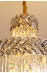 Hall Living Room Chandelier Smoky Gray Crystal Lamps art deco style gold
