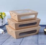 Corrugated Paper Food Packaging For Fruit Salad With Clear Window
