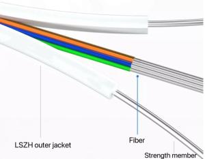 Quality 2 Core Single Mode Fiber Optic Cable GJYXFCH GJYXCH Fiber Drop Cable Outdoor / Indoor wholesale