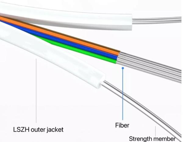 2 Core Single Mode Fiber Optic Cable GJYXFCH GJYXCH Fiber Drop Cable Outdoor /