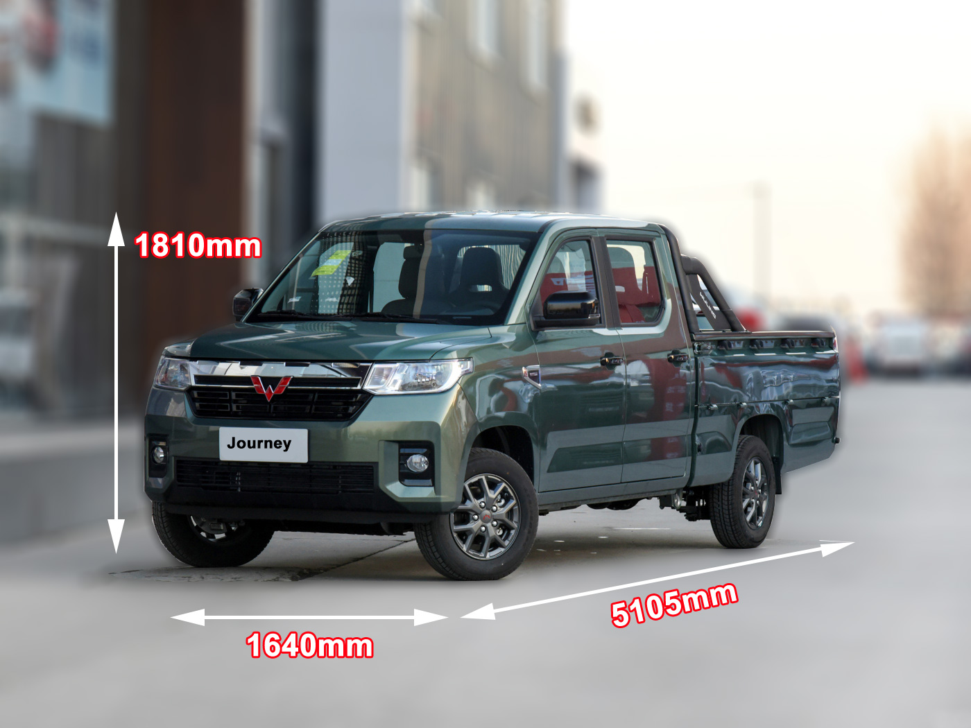 2021 WULING Journey 1.5L Manual Gearbox Gasoline Truck Pickup with 99ps Maximum Torque Camera Electric Leather Q45 R14