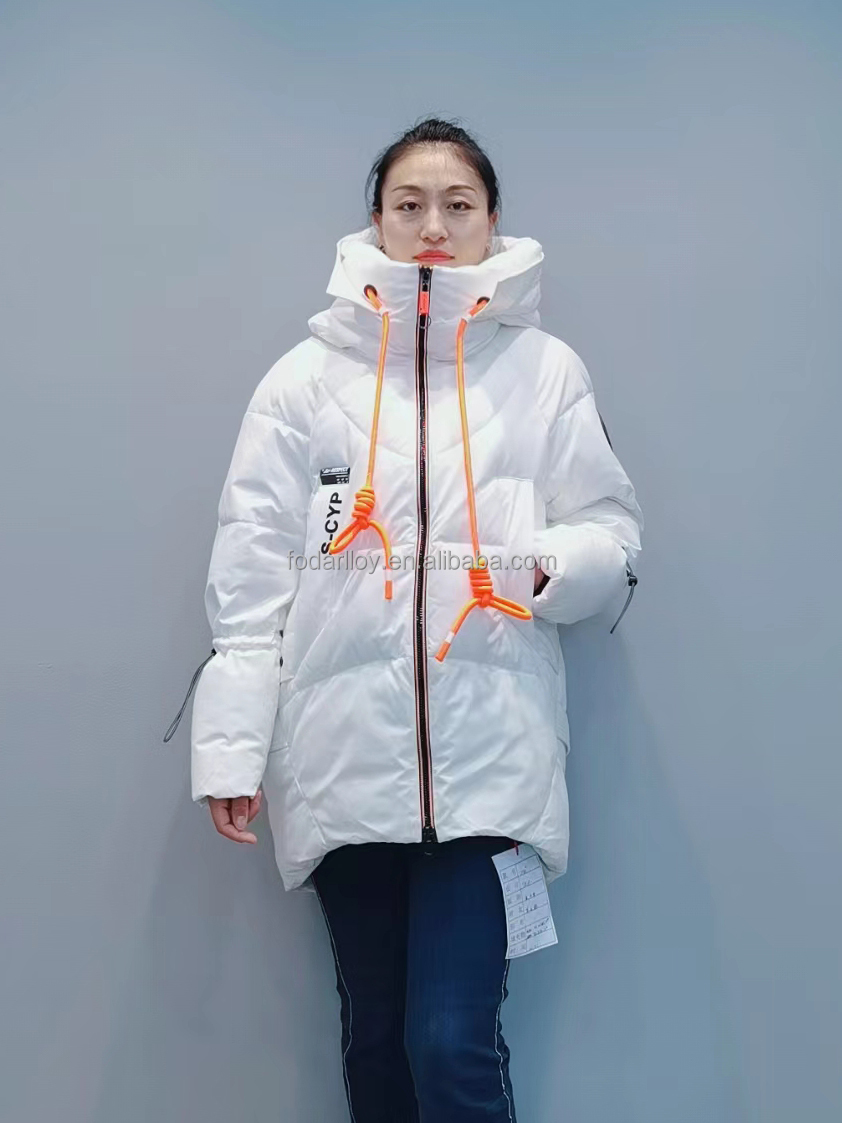 FODARLLOY F22560 Ladies Warm Hooded Cotton-padded Clothes Women Slim Long Winter Jackets Women Coats