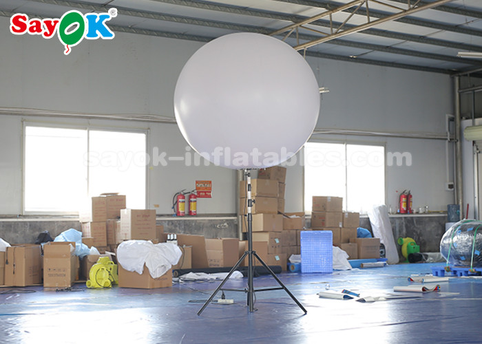 Durable 1.5m Giant Inflatable Balloon White Polyester For Exhibitions