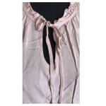 Summer Long Sleeve Collar Belted Viscose Ruffles Shirt