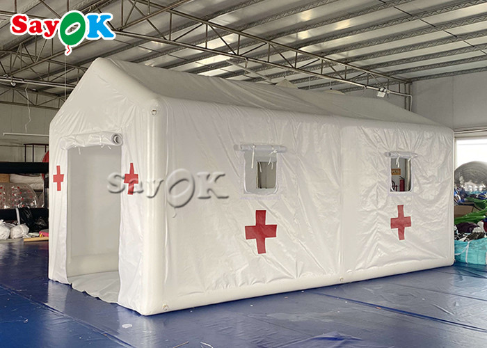 Air Inflatable Tent 6x3x3mH White Pvc Inflatable Hospital Tent For Isolation