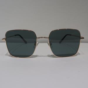 Quality PC Anti Reflective Sunglasses 54mm Square Gold Polarized wholesale