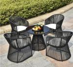 Leisure Aluminium PE Rattan Outdoor Garden wicker chair patio Backyard table and