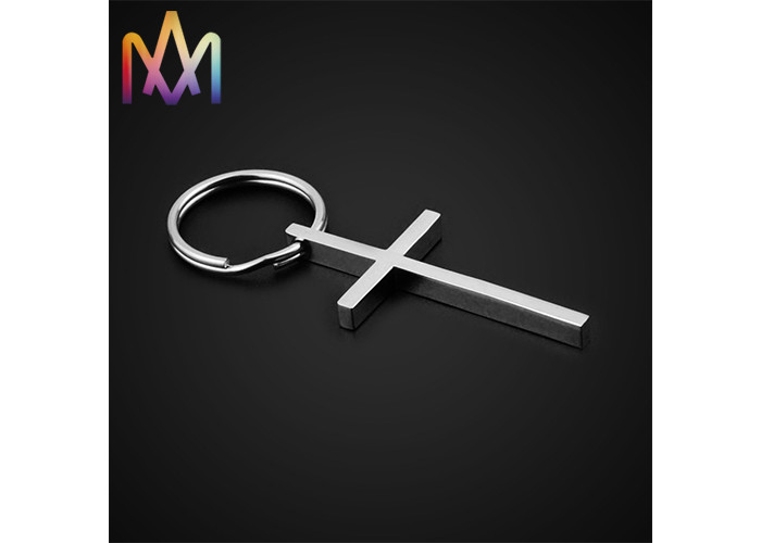 15g Stainless Steel Cross Shaped Custom Shaped Keychains