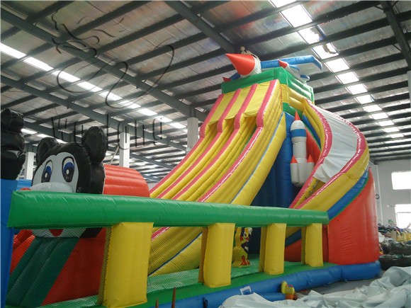 big cartoon commercial inflatable bouncy slide