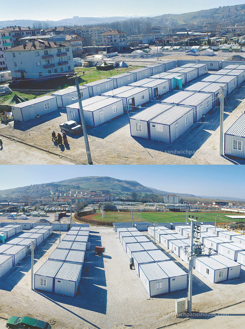 Sandwich Panels Flat Pack Prefab House Mining Site Accommodation Use