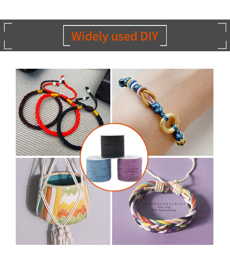 Waterproof Sewing Stitching Cotton Waxed Thread Cord for Leather 1mm