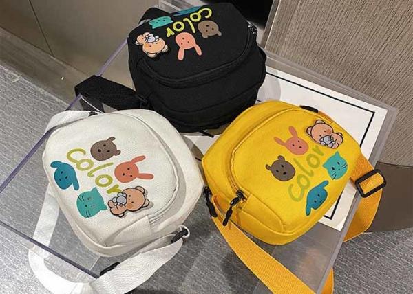 DIY acrylic pin kids Canvas bag shoulder mobile phone bag cute customs logo pin