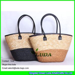 Quality LUDA striped handbags large beach wheat straw tote bag wholesale