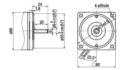 15W 0.9kg Diameter 60mm Brushless DC Gear Motor