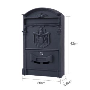 Quality Outdoor Retro Vintage European Aluminum Diecast Wall Mounted Mail Box Post Box Secure Letterbox wholesale