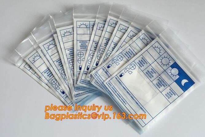 tablets pills packaging bag, poly medical dispenser Zip lockk bag drug zipper bags reclosable bags, zipper bag medical min