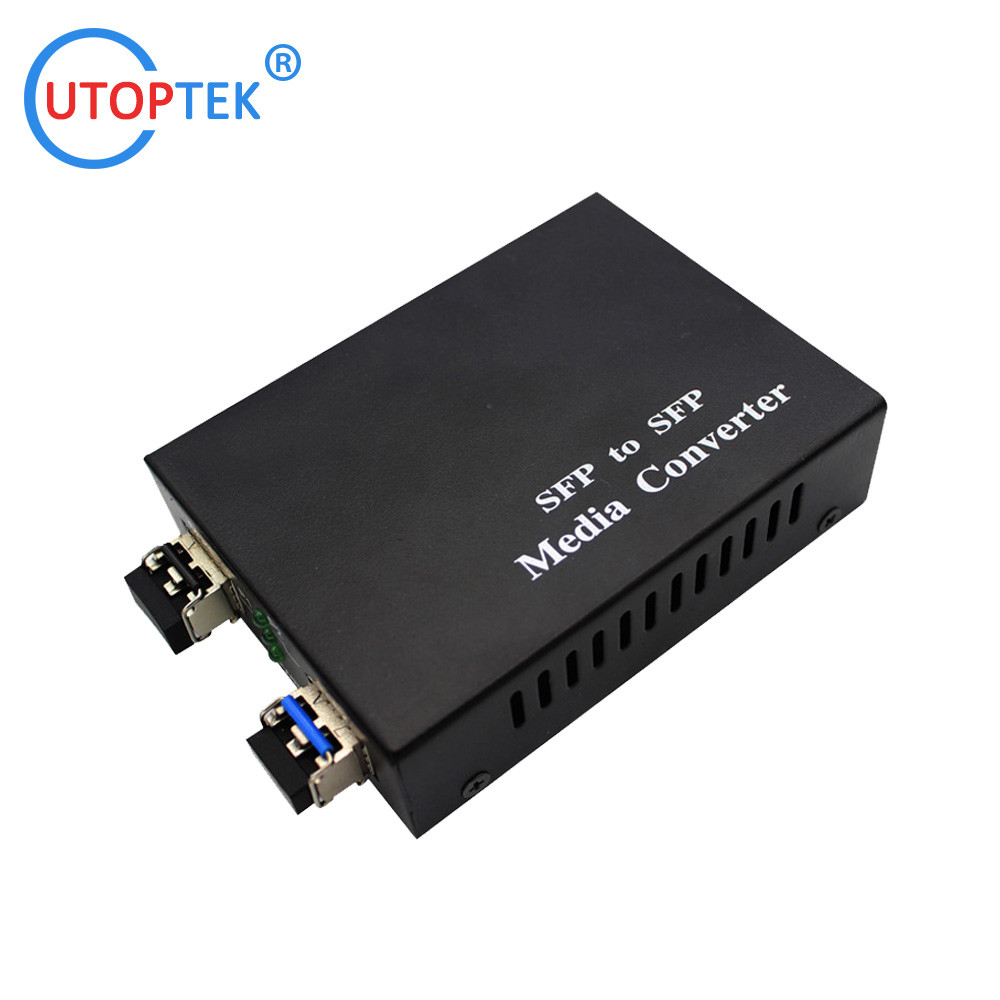 10/100/1000M SM to MM media converter with dual fiber SC External DC5V power supply