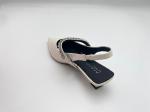 Women fashion white pointy rhine-drill stiletto heels in summer