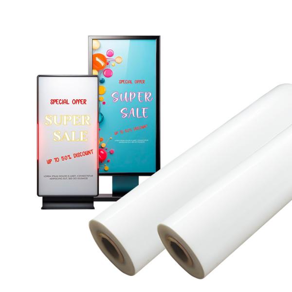 Factory Sale 210 Micron Inkjet Printing Backlit Matte PET Film Rolls For Light