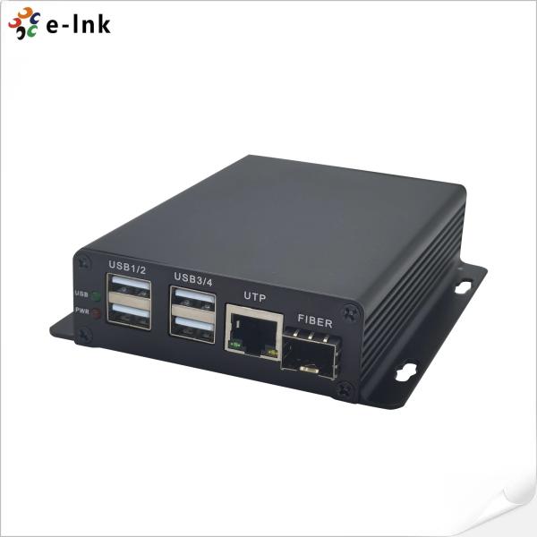 Cheap Simplex LC E-Link 4 Port USB2.0 6KM UTP Video Extender for sale
