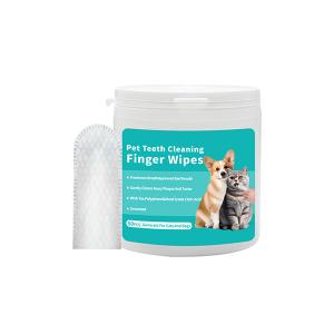 Quality 4x8cm Hypoallergenic Pet Finger Wipes Gentle Dog Finger Cleaning Wipes OEM wholesale