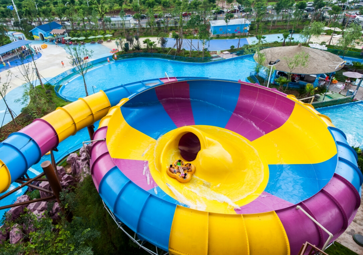 OEM ODM Aqua Water Slide Playground Fiberglass Water Slide Rainbow