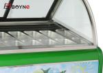 Arc Shape R404a Ice Cream Display Freezer Sweet Dessert Showcase