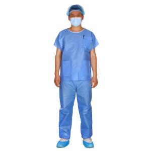 Quality Short Sleeve Non Woven Disposable Scrub Suit wholesale