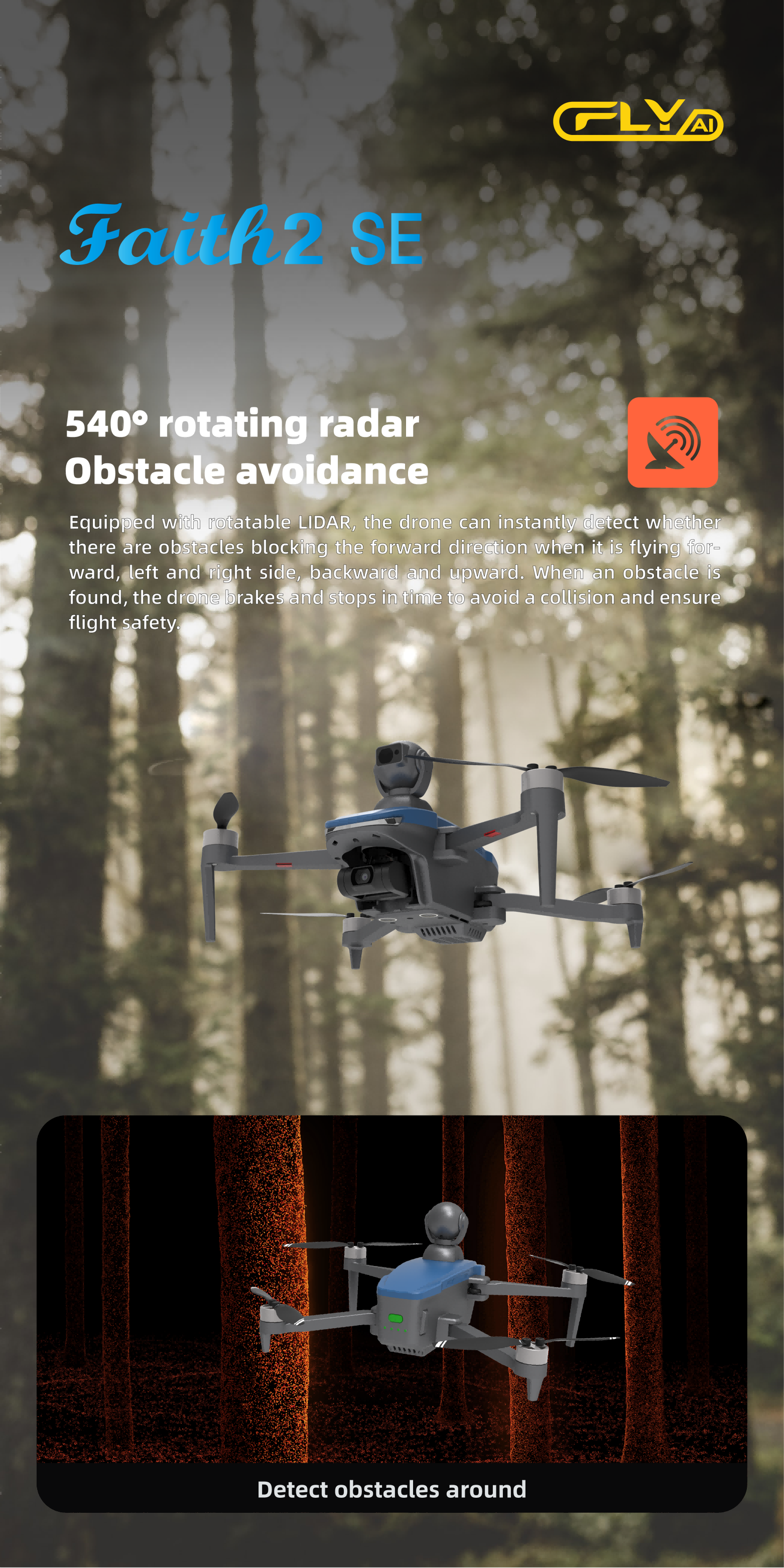 186*58*112 mm C-fly Faith 2 Se 3km Dual 4k Camera Hd Drones Brushless Radio Control Gps Obstacle Avoidance Professional Drone