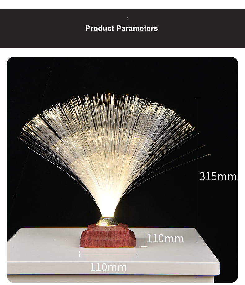 Remote Control Colorful Christmas Xmas Party Decor Luminous Flower Lamp Gradients Led Optic Fiber Star Light